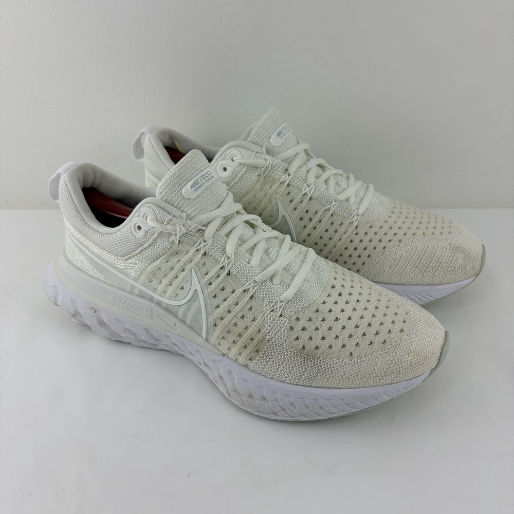 Nike React Infinity Run Flyknit 2 Men's Size 11 White Pure Platinum CT2357-103